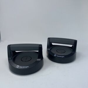 Harbinger Black Non Slip Base Rotating Push-Up Pro Fitness‎ Trainer Handles 9297